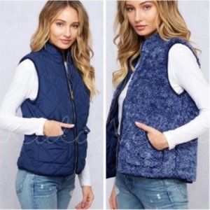 MUST GO SALE ENDS 12/28 Reversible Navy Vest